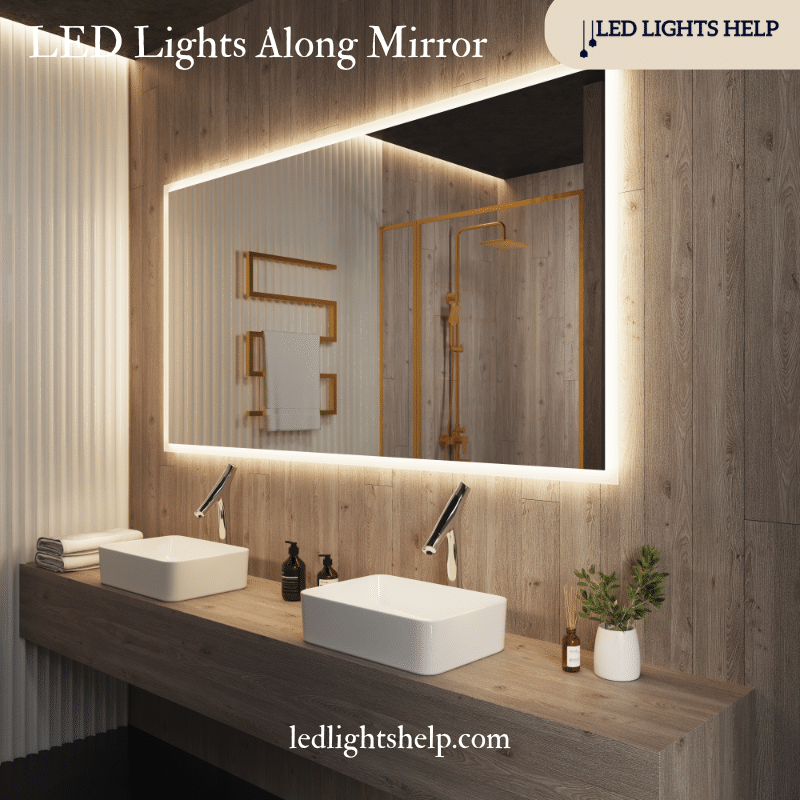 LED Lights Along Mirror ( )