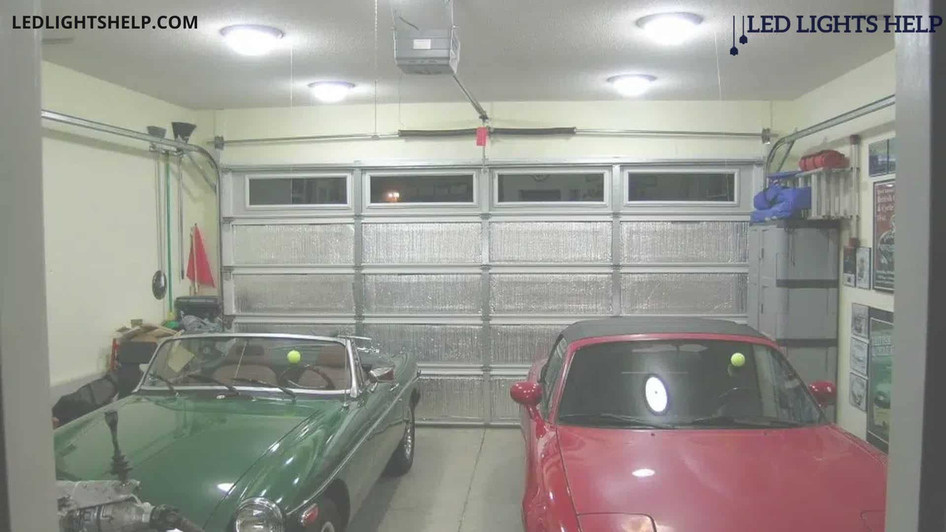 two cars in the garage