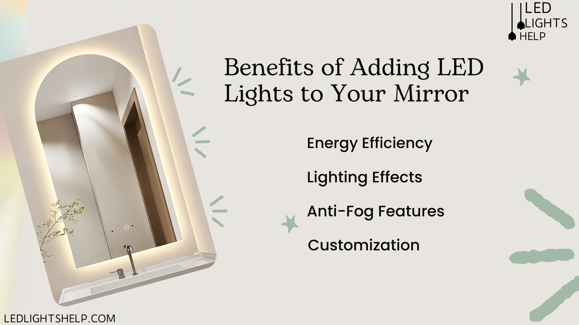 benefits of adding led lights to mirror