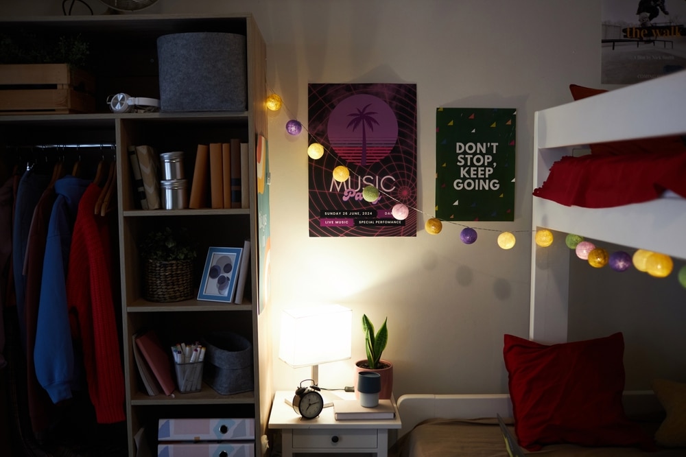 Background Image Of Teen Room With Closet Space And Fun