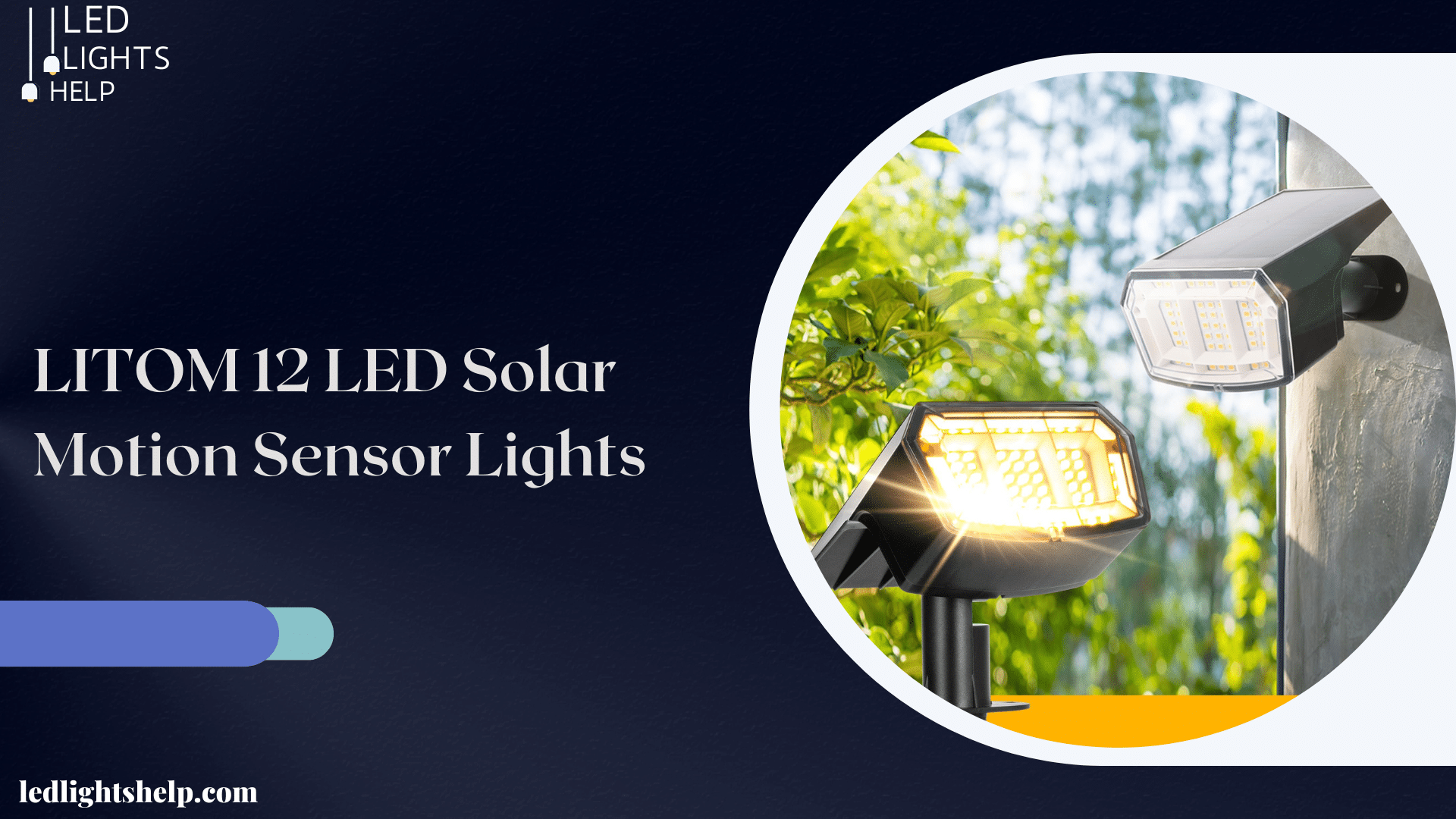 LITOM LED Solar Motion Sensor Lights 